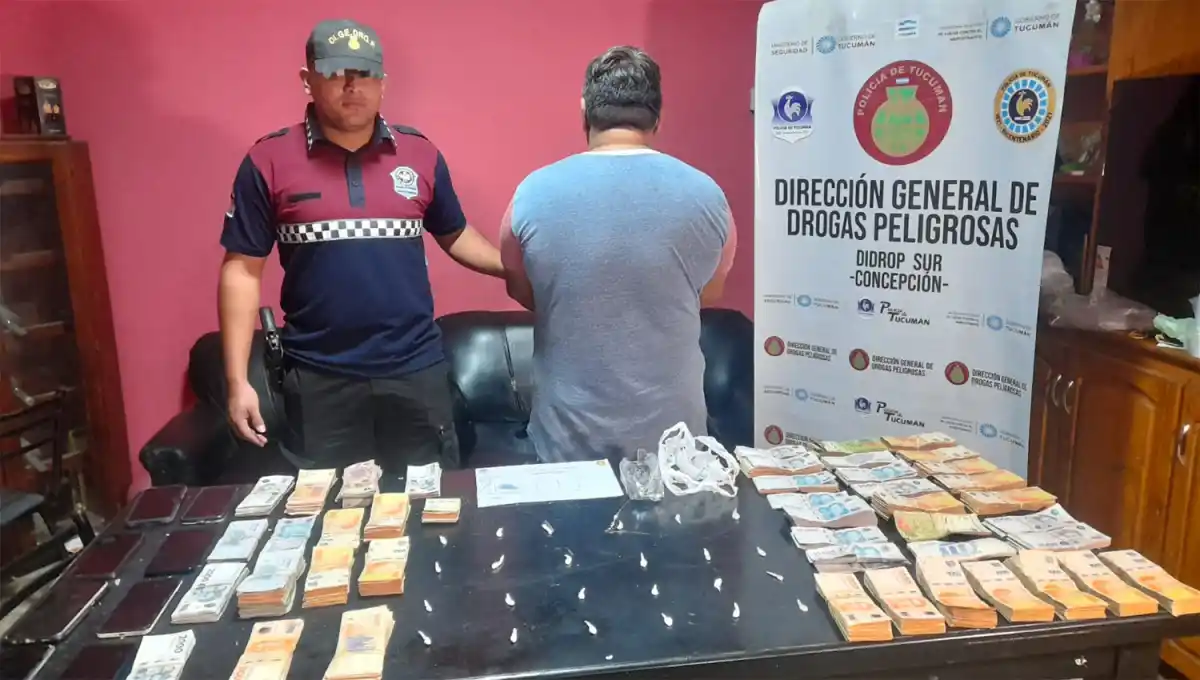 INCAUTADO. Durante los allanamientos del fin de semana se secuestrados dosis de droga y dinero en efectivo.