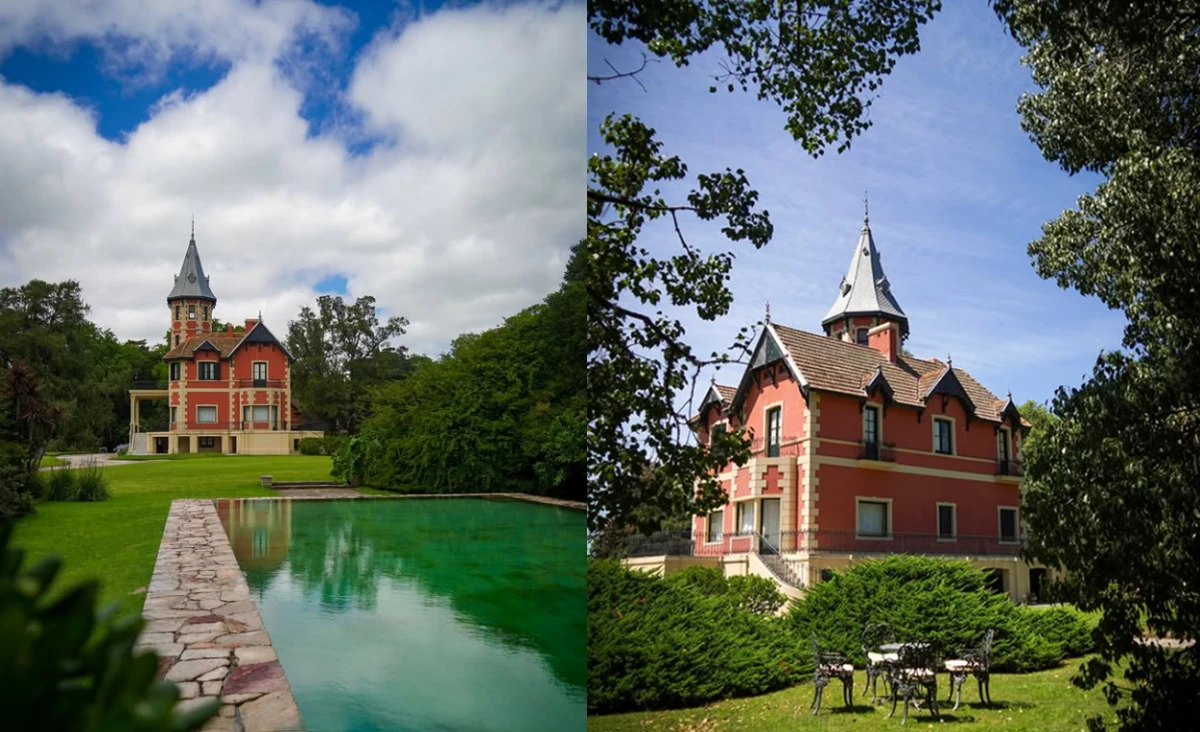 Una maravilla imponente con vistas al río Salado recibe visitantes para degustar con platos regionales argentinos.