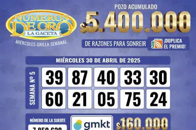Los Números de Oro de LA GACETA del 30 de abril de 2025