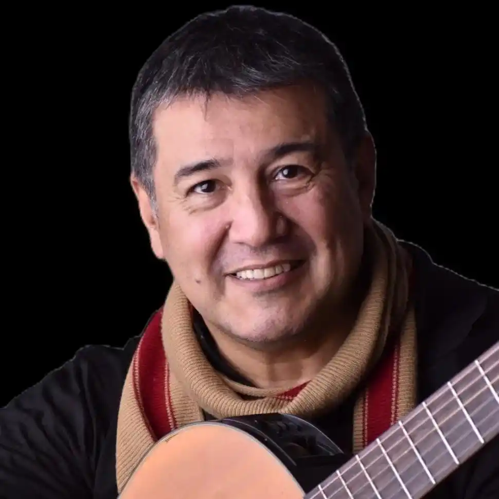 Los hermanos Claudio y Coqui Sosa con Bergoglio