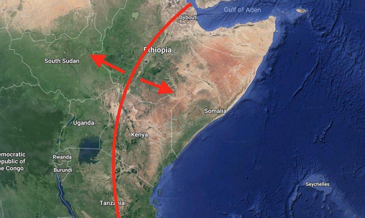 África Oriental atraviesa una transformación geológica sin precedentes en la historia natural moderna.