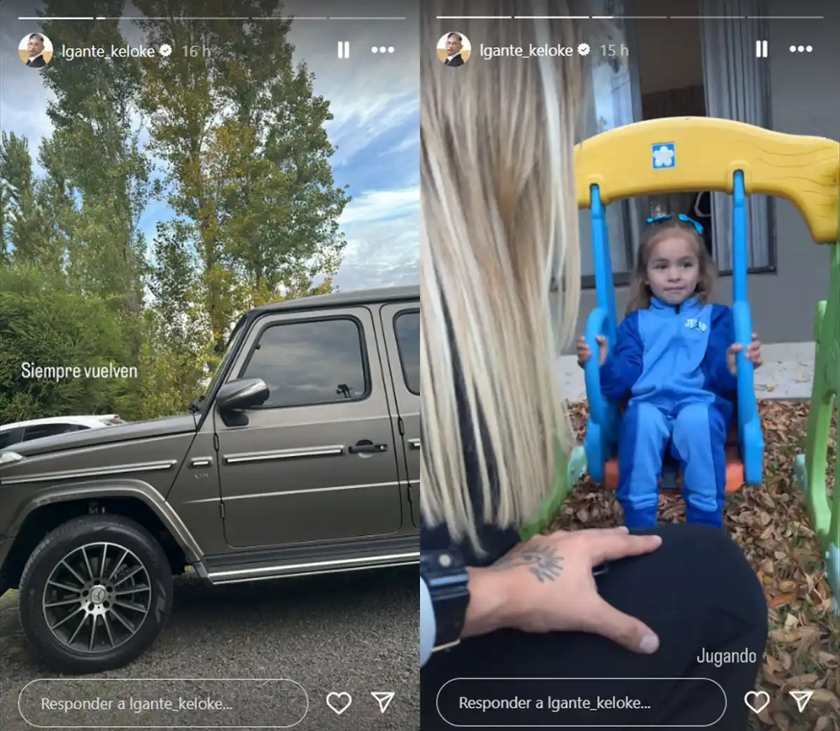 Las historias que publicó L-Gante en su cuenta de Instagram.