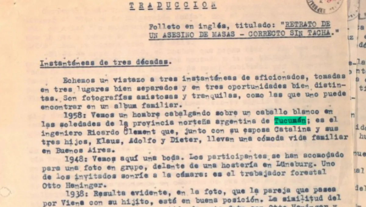 Nazis en Argentina: qué dicen los nuevos documentos desclasificados sobre la presencia de Eichmann en Tucumán