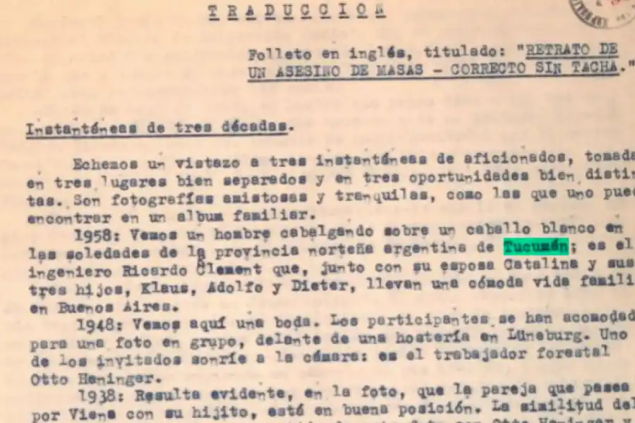 Nazis en Argentina: qué dicen los nuevos documentos desclasificados sobre la presencia de Eichmann en Tucumán