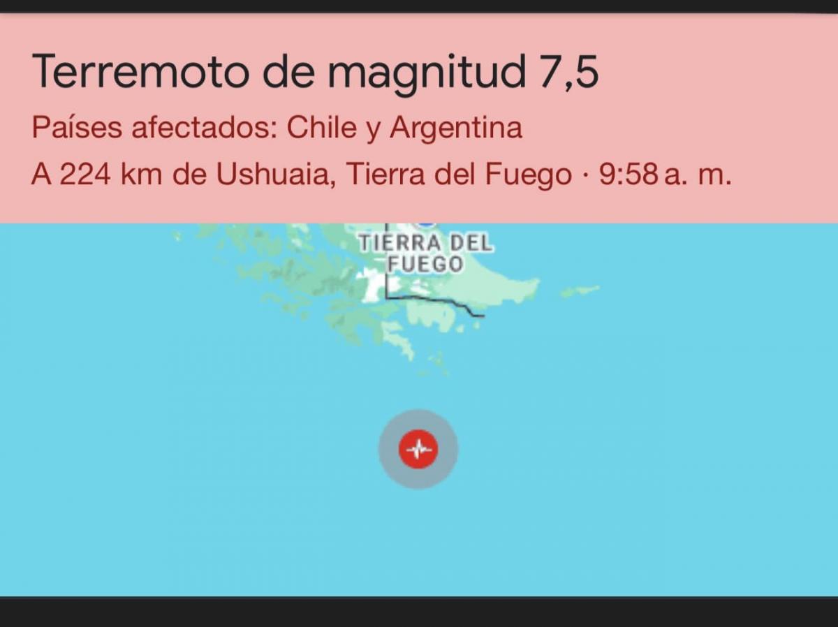 El gobierno de Tierra del Fuego pidió evacuar una localidad y dirigirse a zonas altas y seguras