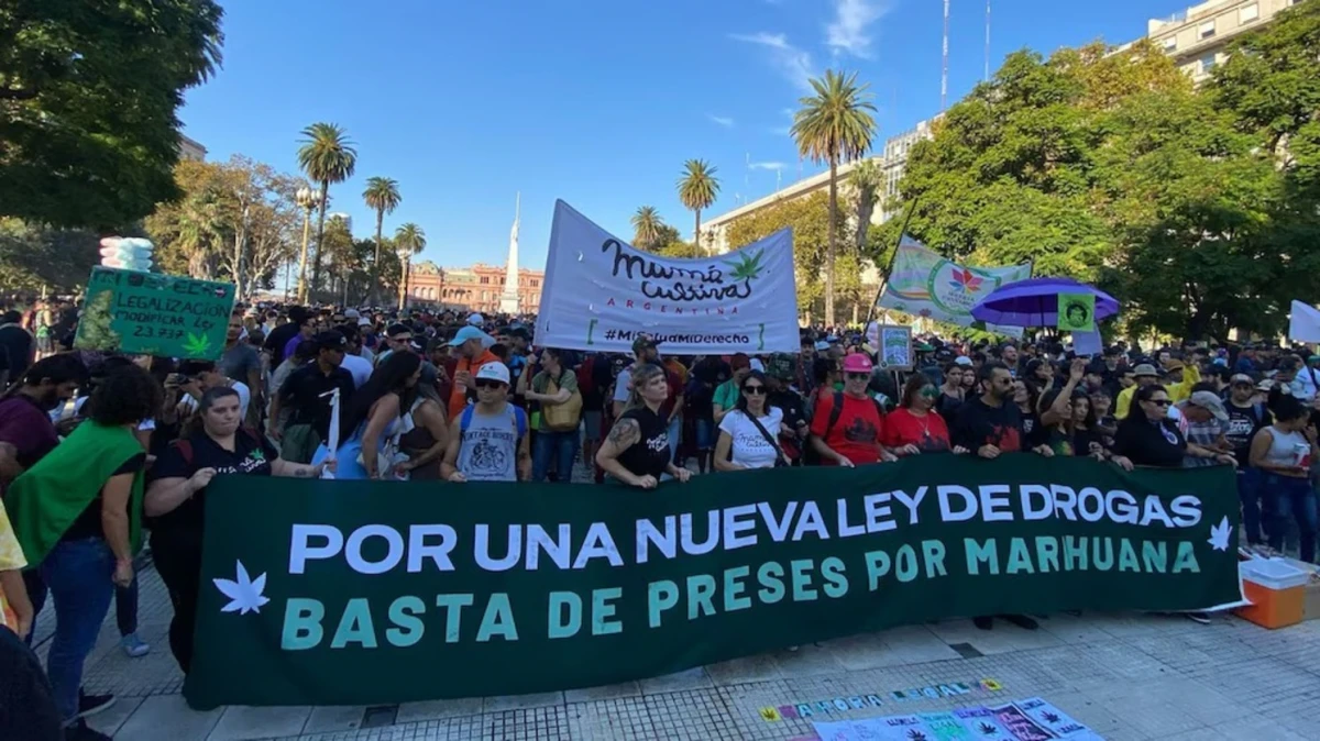 Marcha Mundial de la Marihuana: reclamaron frente al Congreso una nueva ley de drogas
