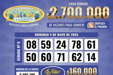 Los Números de Oro de LA GACETA del domingo 4 de mayo de 2025