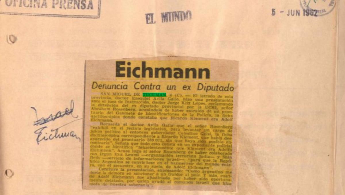 Nuevos documentos revelan detalles de la vida del jerarca nazi Eichmann en su paso por Tucumán