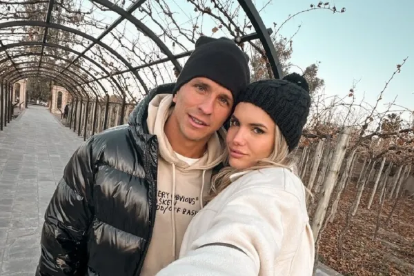 Con un festejo en la cancha, Gianluca Simeone anunció que Eva Bargiela está embarazada