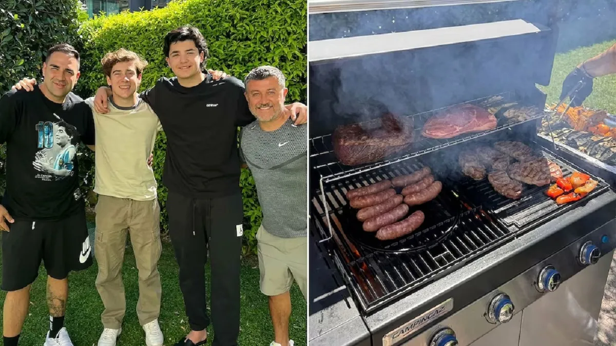 Franco Colapinto en el asado por el cumpleaños del hijo de Flavio Briatore.