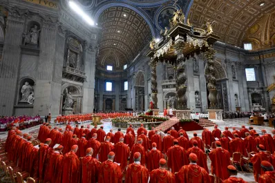 Antes de la votación, los cardenales celebraron la misa previa al cónclave en el Vaticano