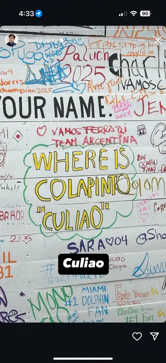 La reacción de Franco Colapinto tras el anuncio de su regreso a la Fórmula 1