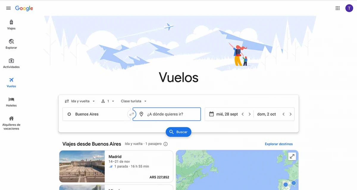 TECNOLOGÍA Y VIAJES. Google Flights optimiza la búsqueda de vuelos, brindando a los usuarios herramientas avanzadas para encontrar las mejores ofertas en tiempo real.