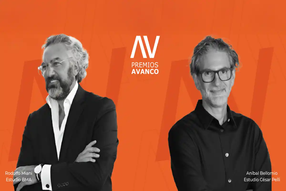 JURADOS Y DISERTANTES DE LUJO. Los arquitectos Rodolfo Miani y Anibal Bellomio. 