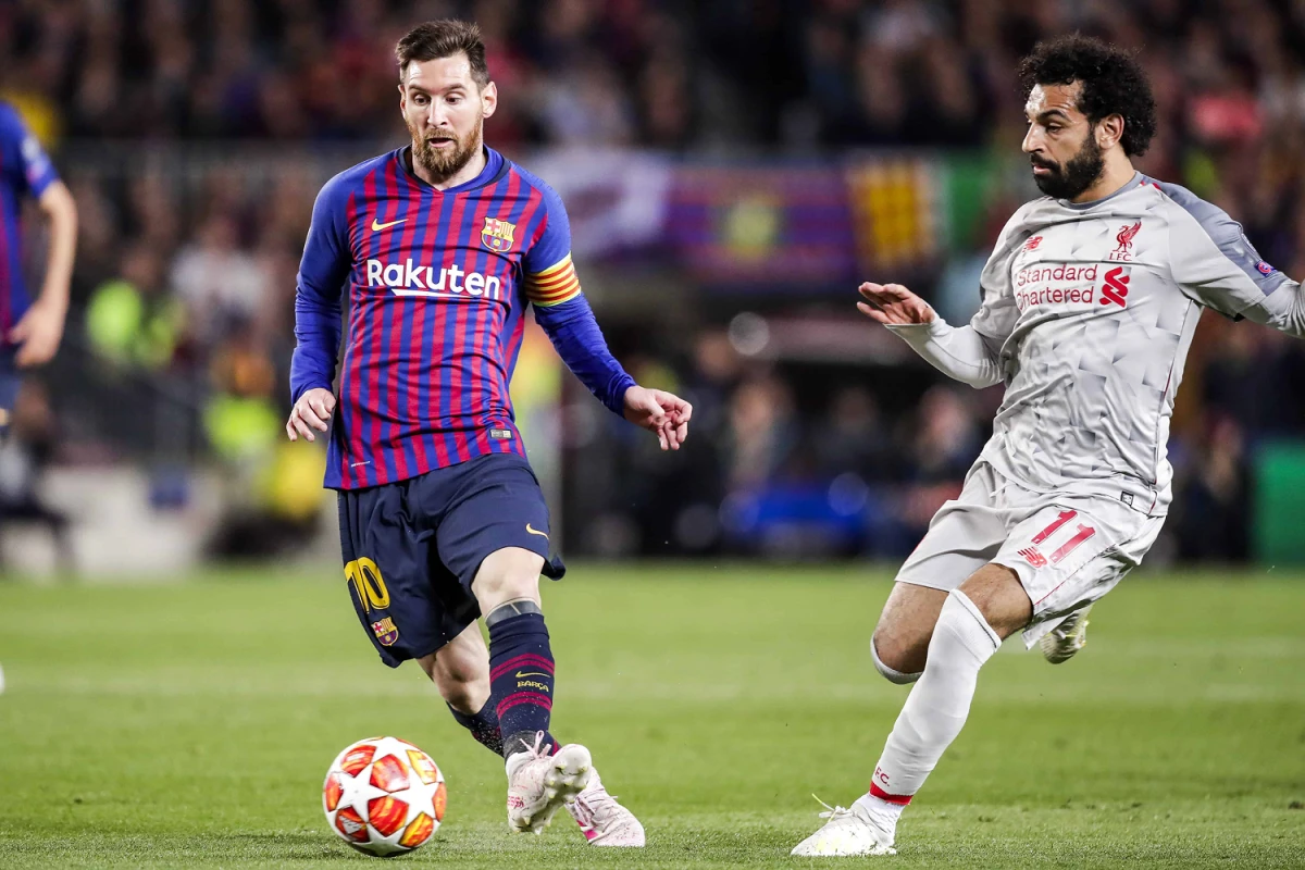Salah elogió la zurda de Lionel Messi.