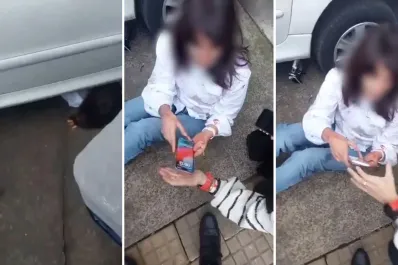 Se olvidó de poner el freno de mano y la atropelló su propio auto