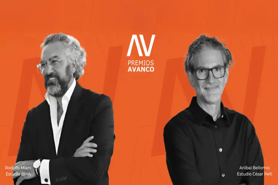 JURADOS Y DISERTANTES DE LUJO. Los arquitectos Rodolfo Miani y Anibal Bellomio. 