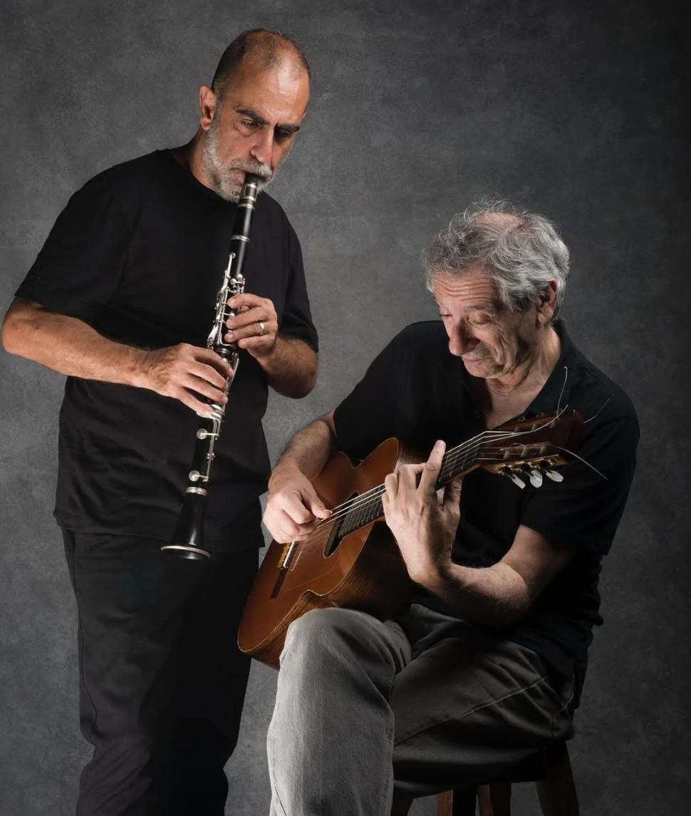 SÓLO DOS. Marcelo Moguilevsky y Juan Falú actuarán esta noche en el Centro Cultural Virla.