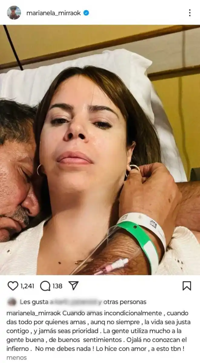 La foto que publicó Marianela Mirra junto a José Alperovich: Cuando amás incondicionalmente