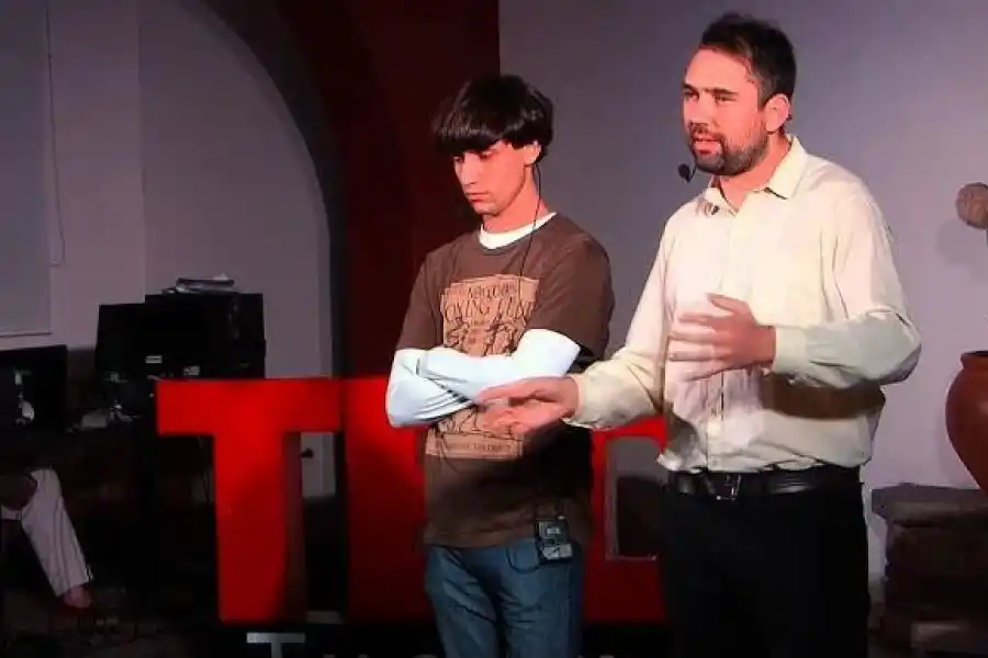 2013.  Tras estrenar “Los dueños”, Radusky y Toscano dieron una charla.