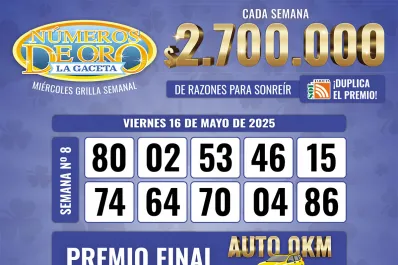 Los Números de Oro de LA GACETA del 16 de mayo de 2025