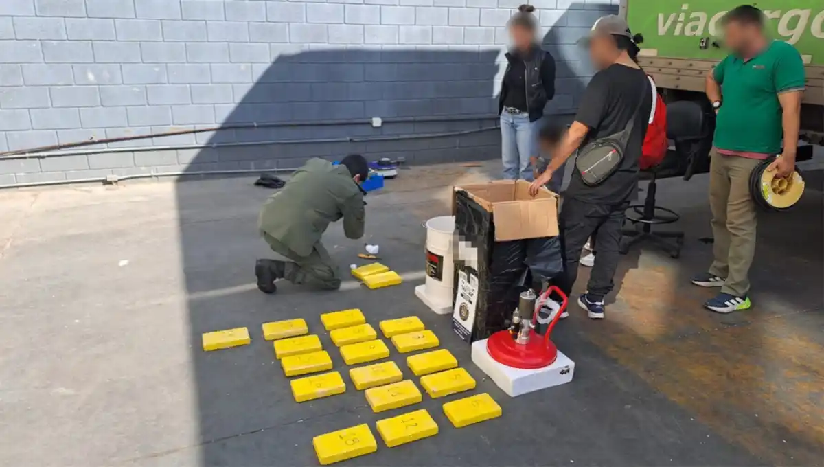 POR ENCOMIENDA. Efectivos descubrieron 17 kilos de cocaína ocultos en un paquete.