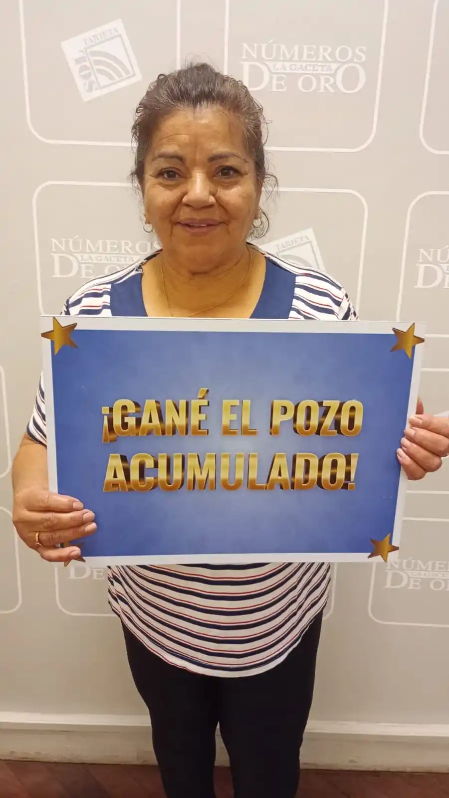 GOLPE DE SUERTE. Para Liliana del Valle Valdez, jubilada, este dinero fue una bendición.