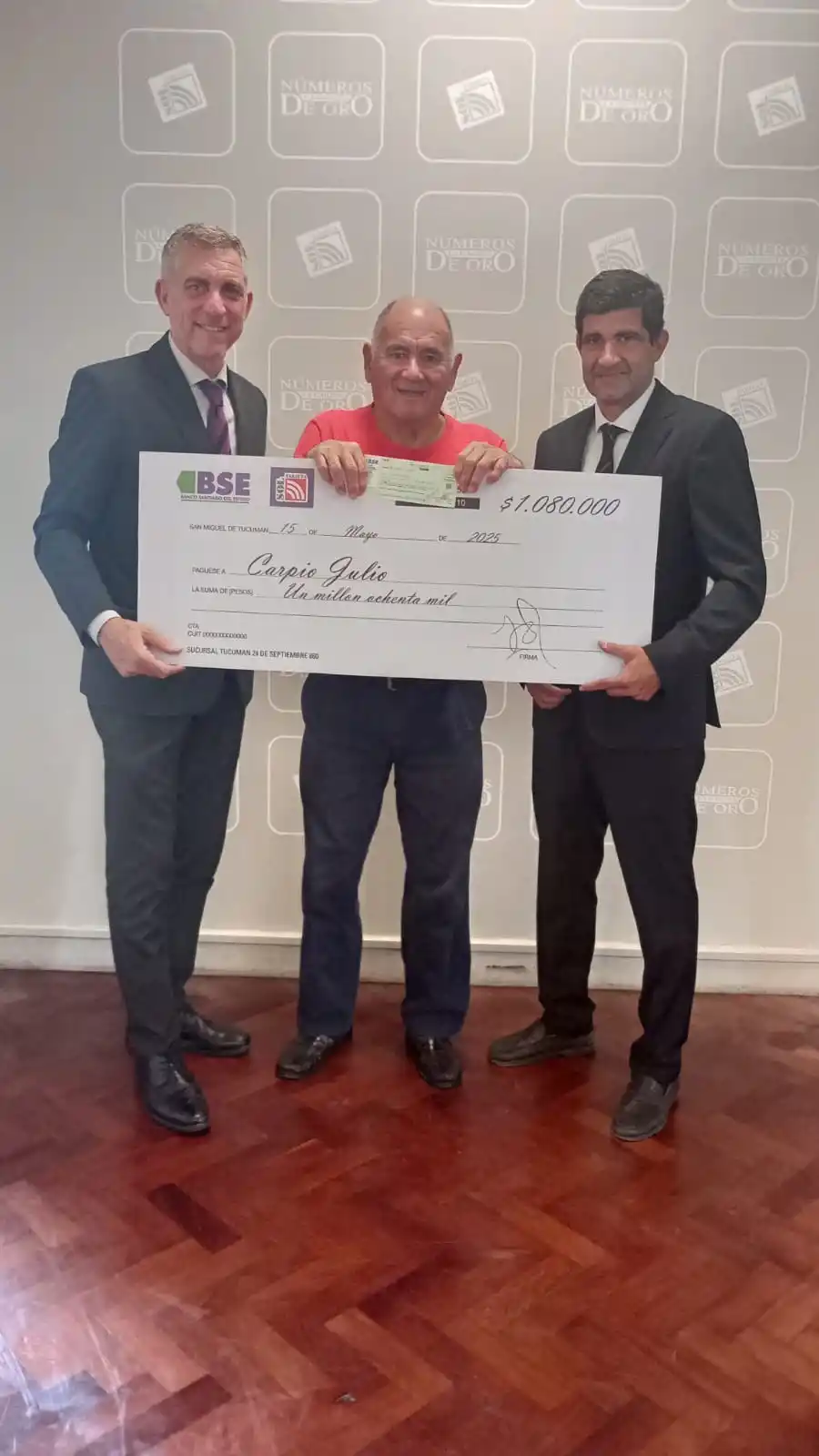 TARJETA SOL. Julio Carpio duplicó su premio y viajará a su Corrientes natal.