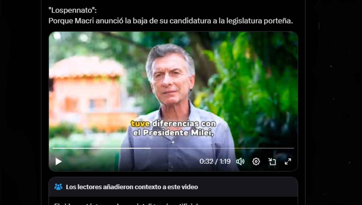 EN X. El falso video de Macri circuló ayer en plena veda electoral.
