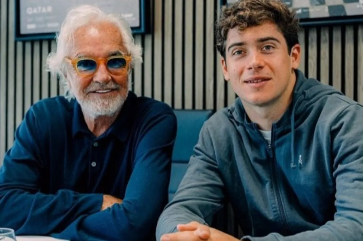 BUEN FUTURO. Briatore dijo que ve en Colapinto un diamante en bruto.