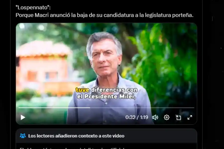 EN X. El falso video de Macri circuló ayer en plena veda electoral.