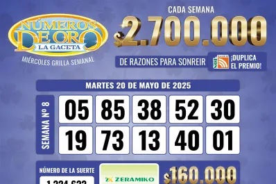 Los Números de Oro de LA GACETA del 20 de mayo de 2025