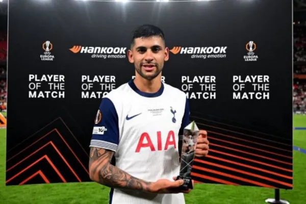 Cuti Romero levantó la Europa League con Tottenham; Garnacho se quedó con las ganas de ser campeón