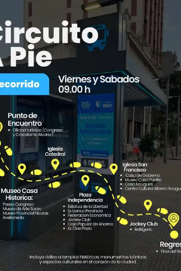 Una propuesta gratuita imperdible para turistas: paseo guiado por los íconos de la capital tucumana