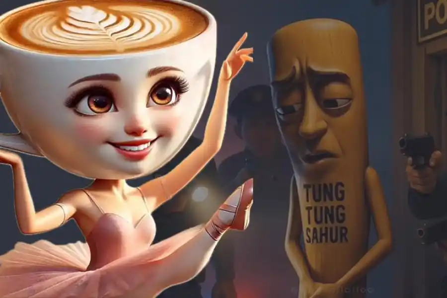 DOS FAMOSOS. “Ballerina Capuchina” y Tung Tung Sahur.