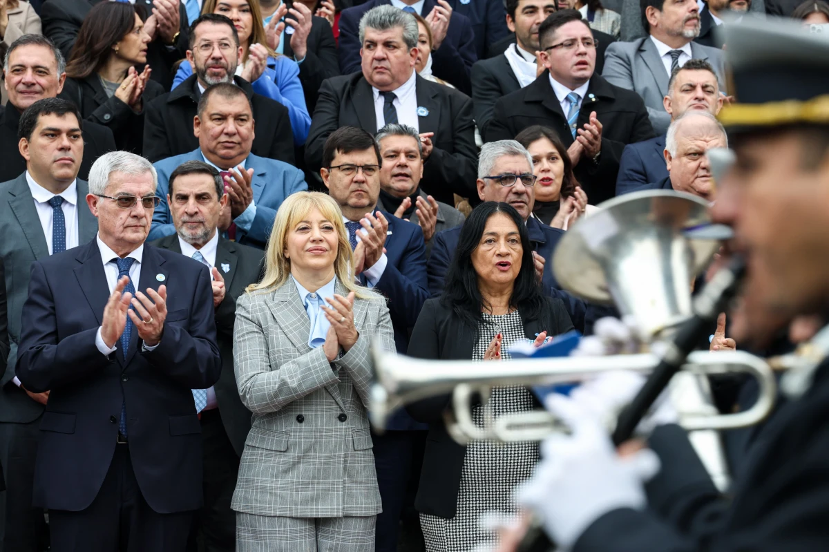 Rossana Chahla participó en el acto oficial. PRENSA MUNICIPALIDAD