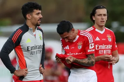 Las lágrimas de Di María tras perder la final de la Copa de Portugal con Benfica