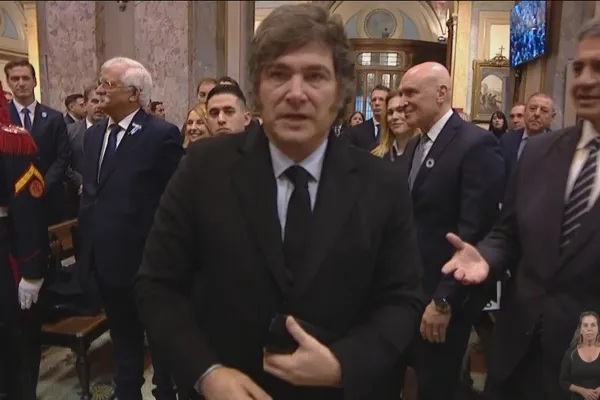 Javier Milei ignoró a Jorge Macri y a Victoria Villaruel durante su ingreso al Tedeum