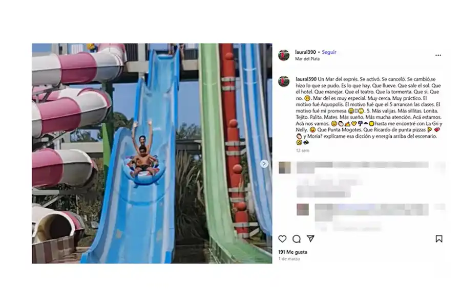 El último posteo de Laura Leguizamón, dos meses antes de la tragedia