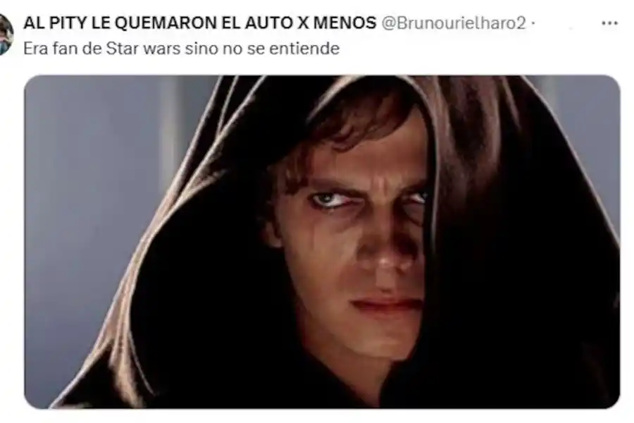 Uno de los memes sobre el tatuaje homenaje a Franco Colapinto