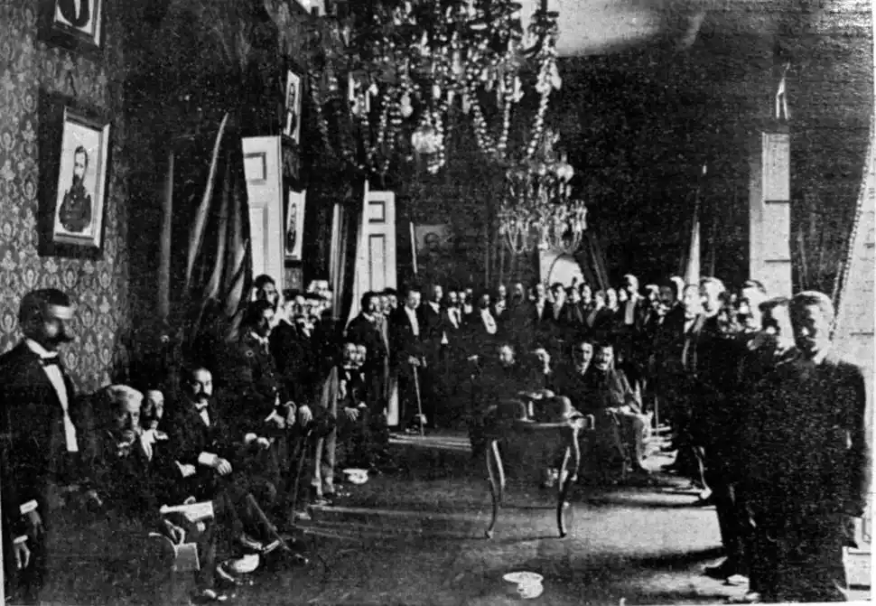 INTERIOR DEL CABILDO TUCUMANO. La única foto que se conserva.