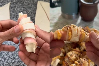 Snack para picar a la tarde: rollitos fáciles de jamón, queso y semillas