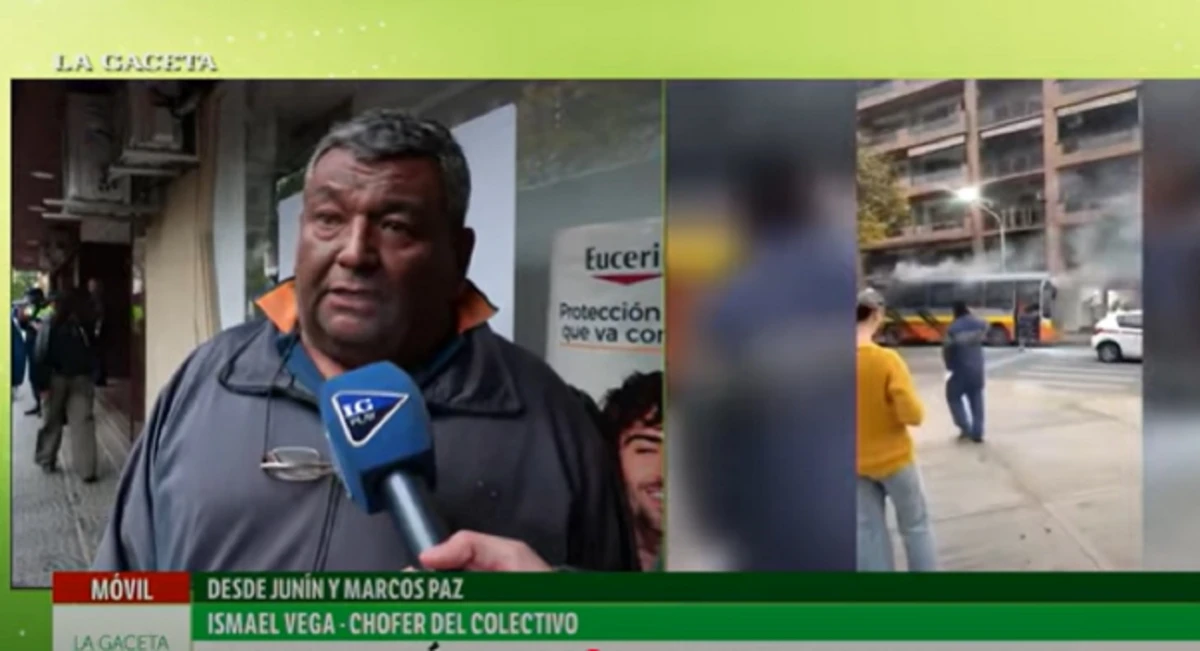 Se incendió un colectivo en calle Marcos Paz: Tuvimos que cortar la corriente