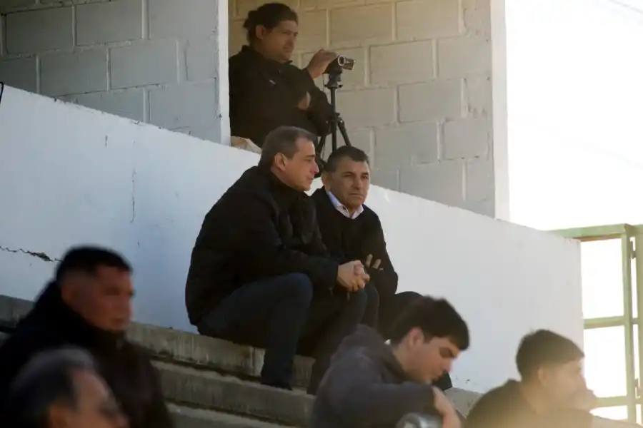 Mario Leito e Ignacio Golobisky asistieron al partido y se colocaron debajo de las cabinas de prensa.