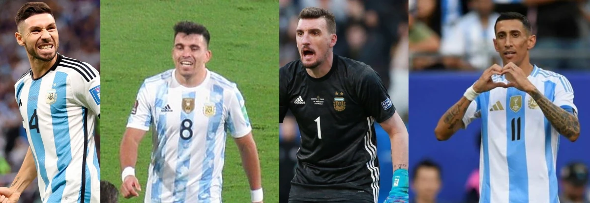 CAMPEONES. Montiel, Acuña, Armani y Di María todos aportaron en el Mundial Qatar.