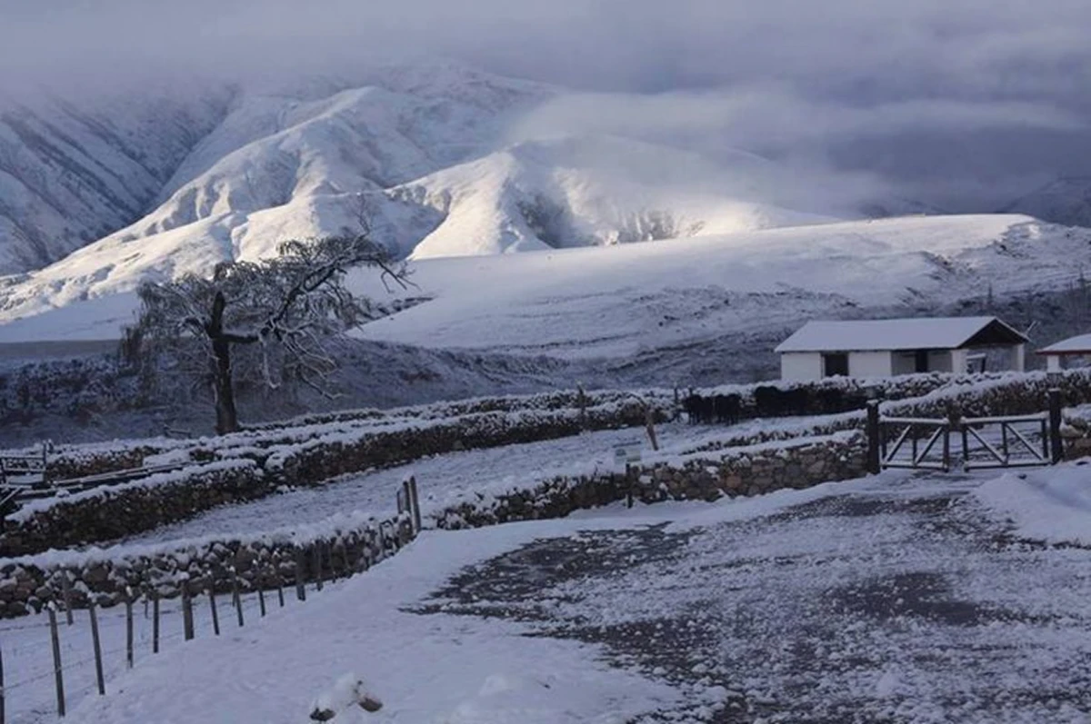 Tafí del Valle nevado. Imagen de archivo.