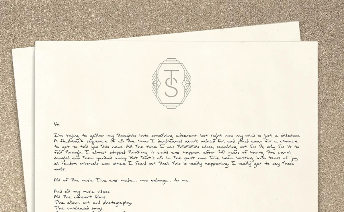 LA CARTA A SUS FANS. Taylor hizo un extenso descargo sobre lo que vivió estos años. / TAYLORSWIFT.COM