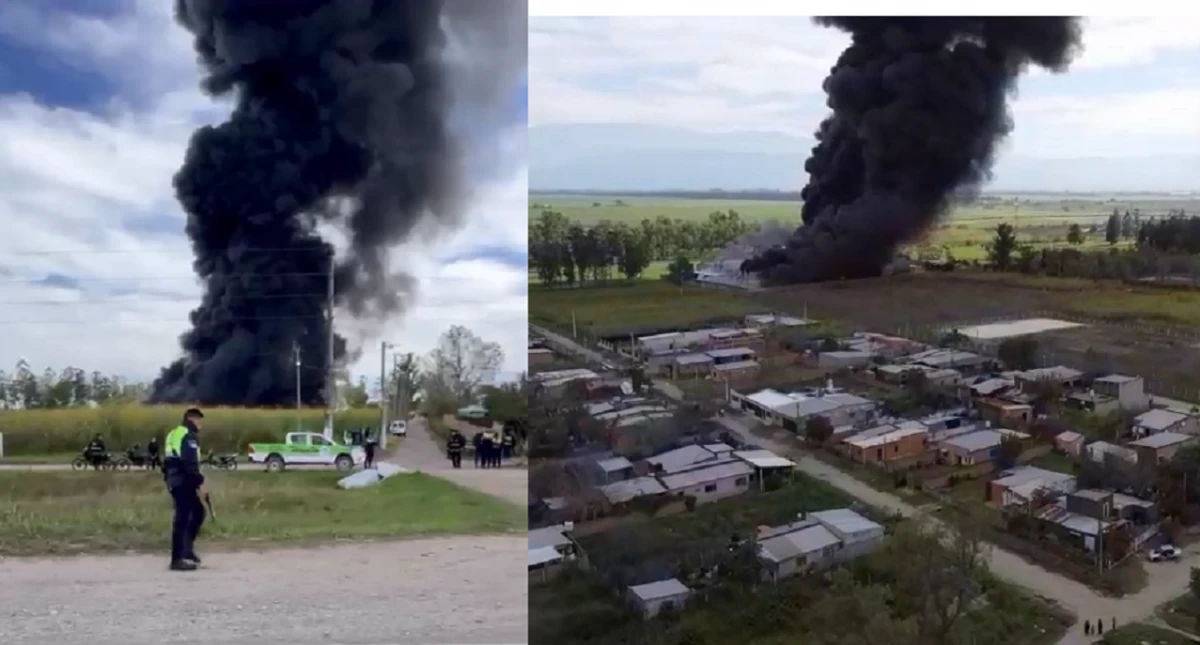 El Bracho: voraz incendio arrasó una fábrica de pinturas y dejó pérdidas casi totales