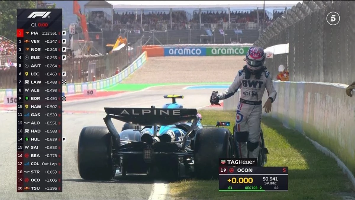 Colapinto tuvo problemas con su auto y quedó afuera de la Q1