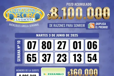 Los Números de Oro de LA GACETA del 3 de junio de 2025